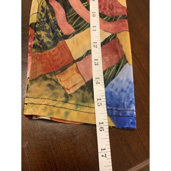 Valentina Artsy Sheer Embellished Zip Blouse Jacket Size S - Picture 6 of 7